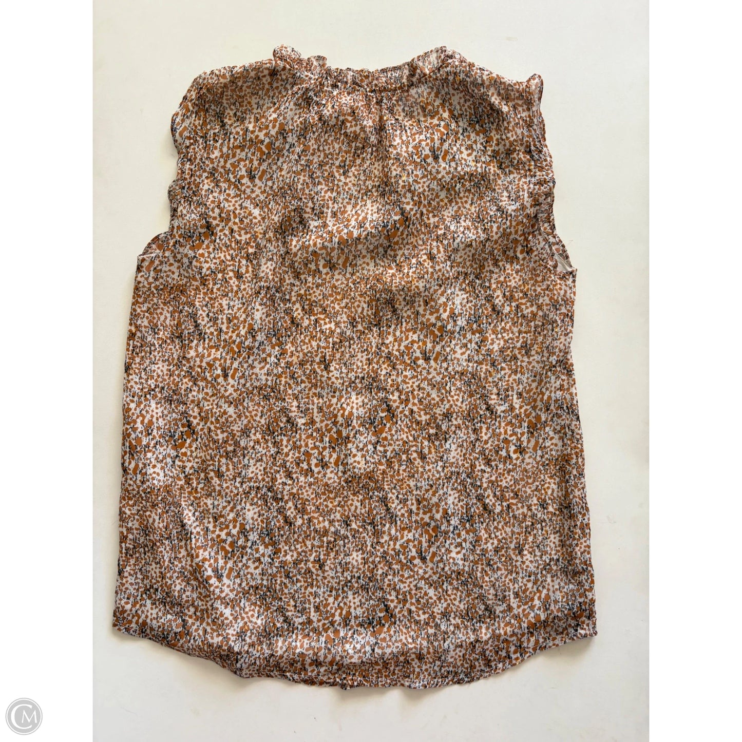 Blouse Sleeveless By Maison Damelie In Brown, Size: Xs