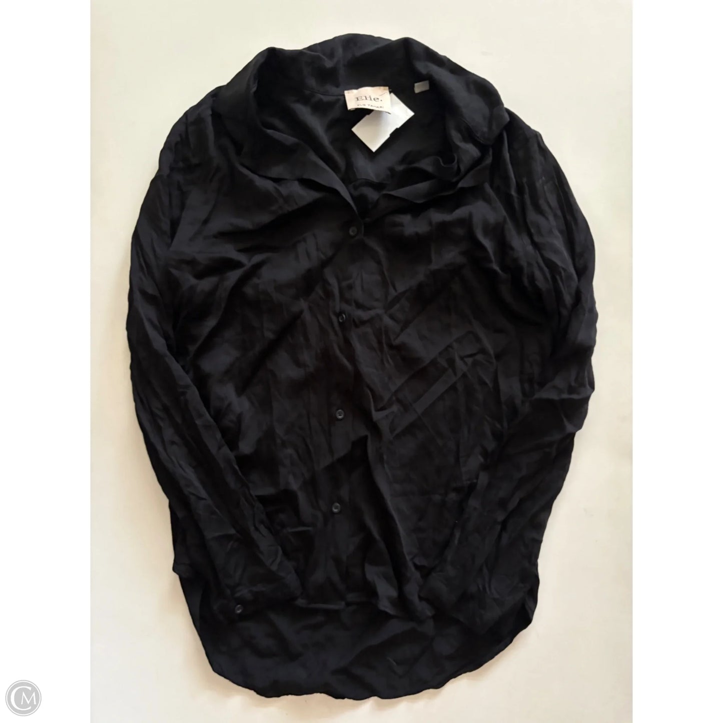 Top Long Sleeve By Elie Tahari In Black, Size: S