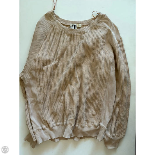 Sweatshirt Crewneck By Farmers In Tan, Size: M