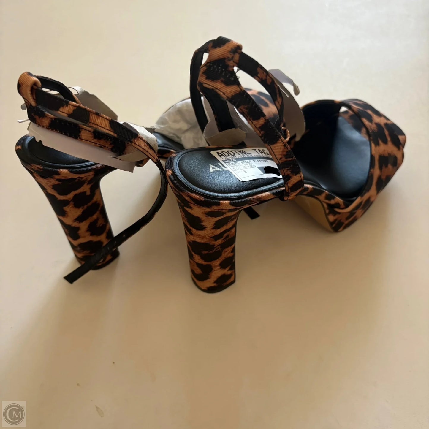 Shoes Heels Platform By Aldo In Animal Print, Size: 8