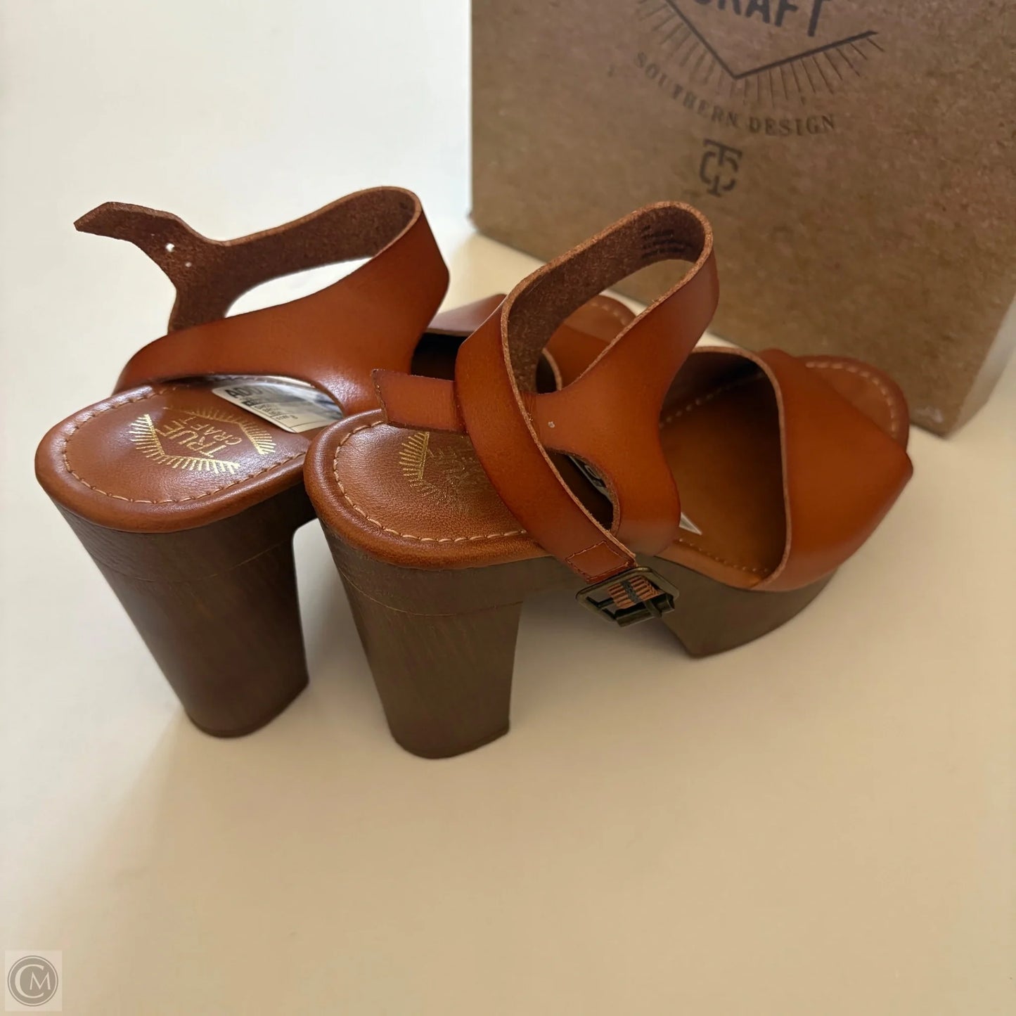 Shoes Heels Platform By True Craft In Brown, Size: 8