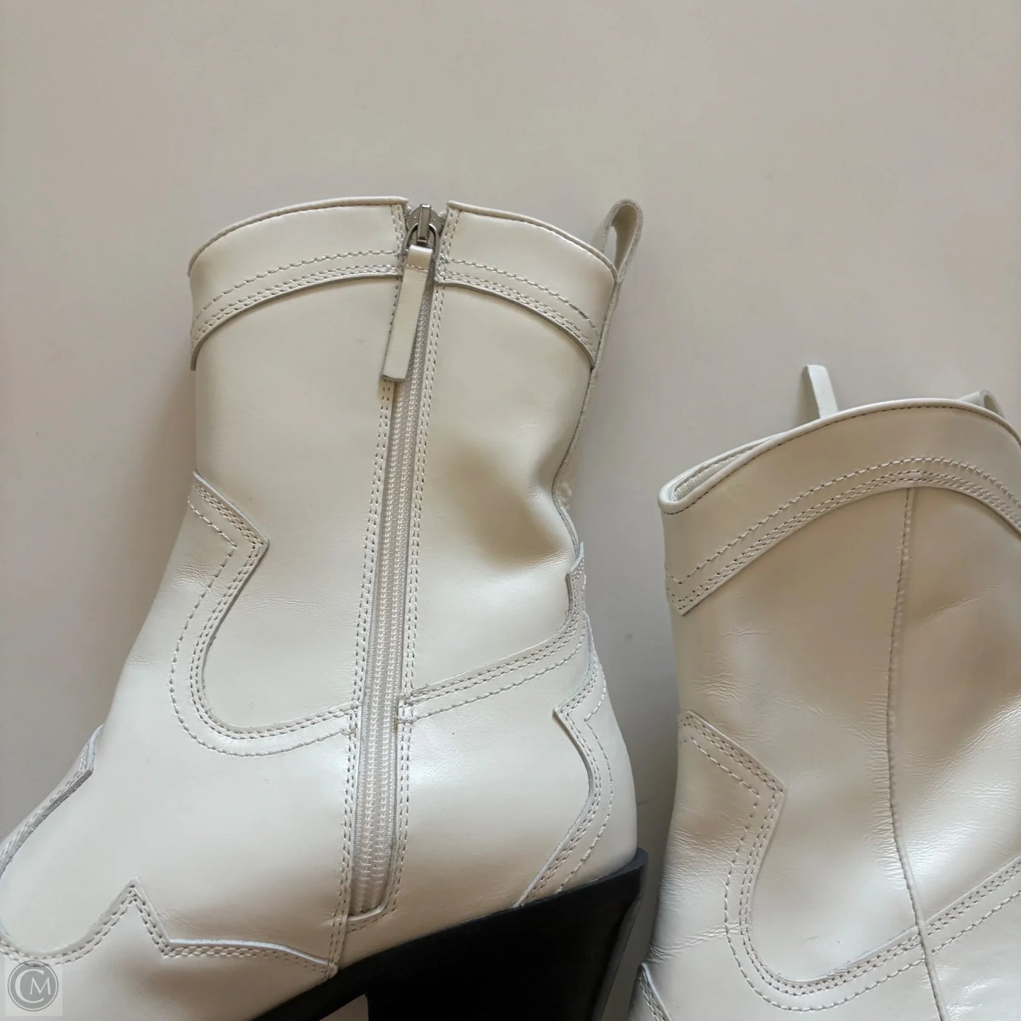 Boots Mid-calf Heels By Steve Madden In White, Size: 8.5