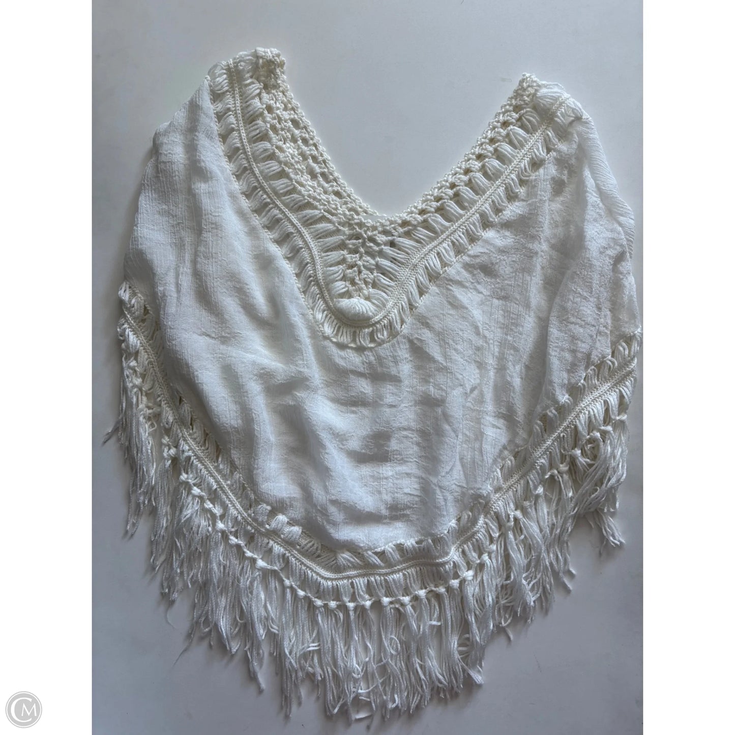 Poncho By Grace & Lace In White, Size: 0