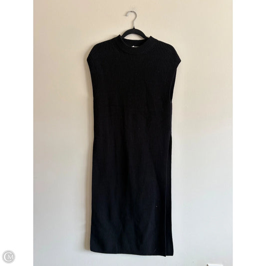 Sweater Short Sleeve By H&m In Black, Size: S