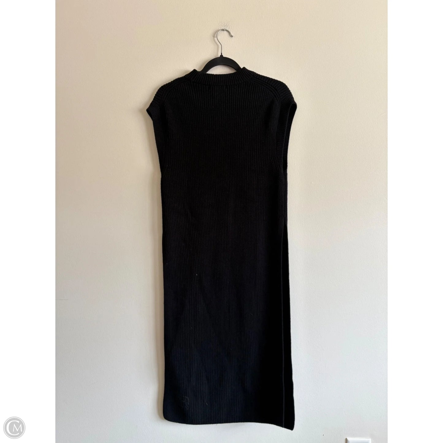 Sweater Short Sleeve By H&m In Black, Size: S