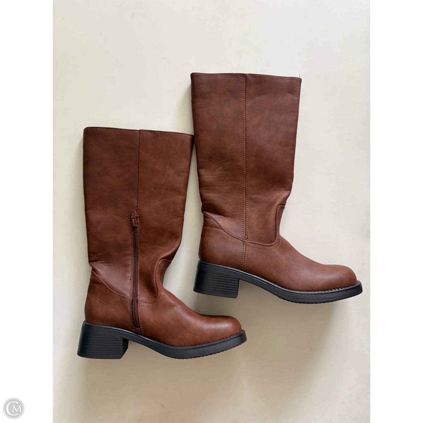 Boots Knee Heels By New York And Co In Brown, Size: 8