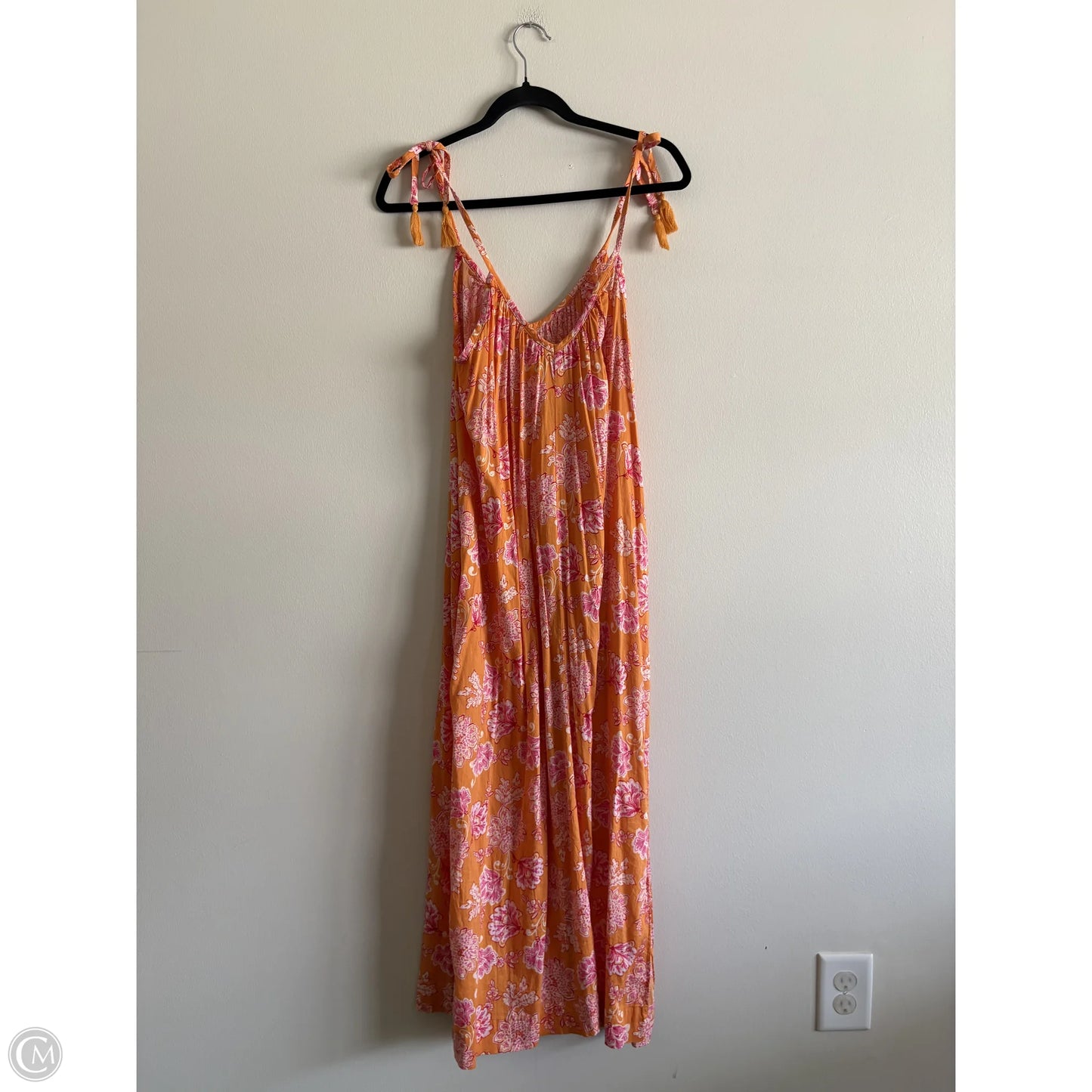 Dress Casual Midi By Old Navy In Orange & Pink, Size: Xs