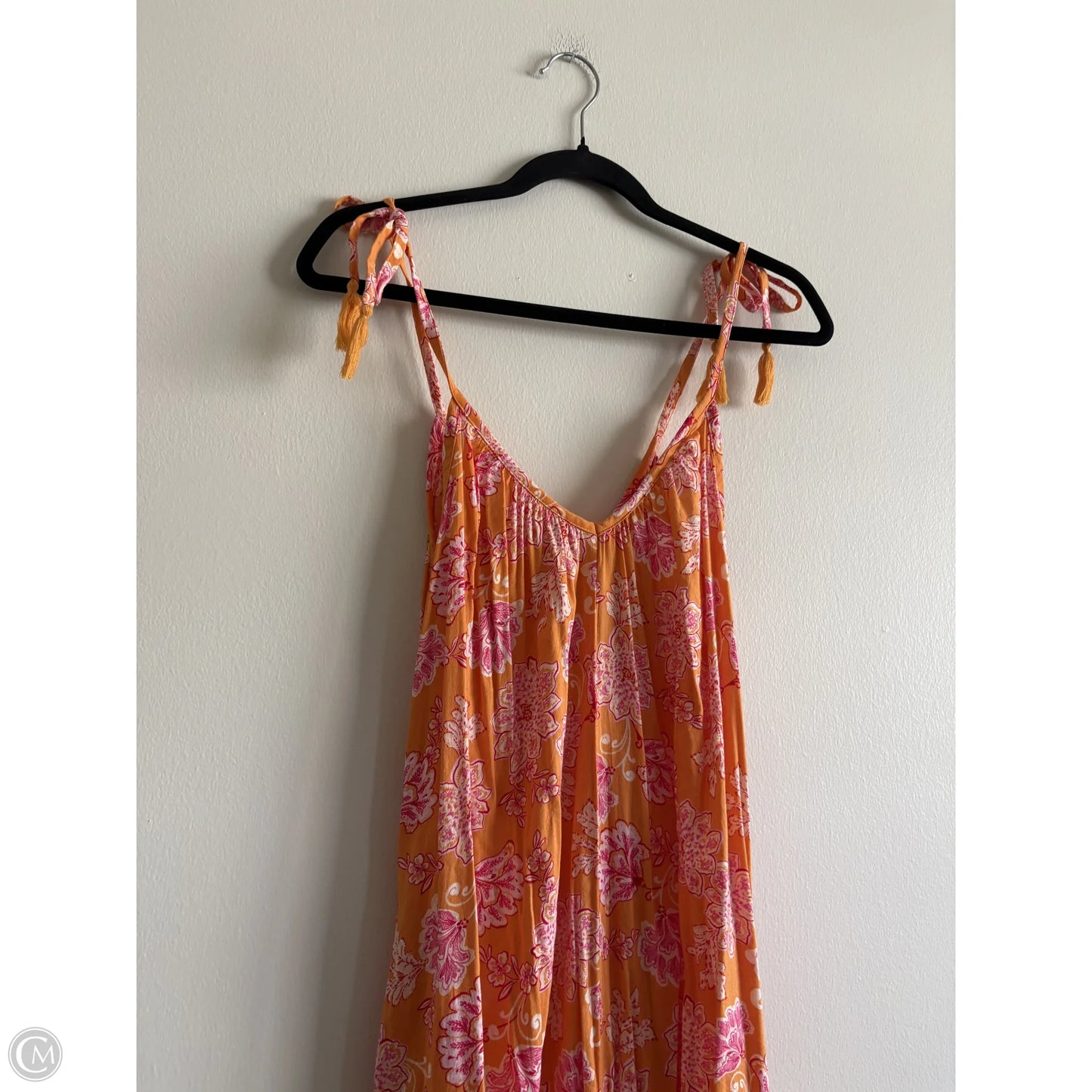 Dress Casual Midi By Old Navy In Orange & Pink, Size: Xs