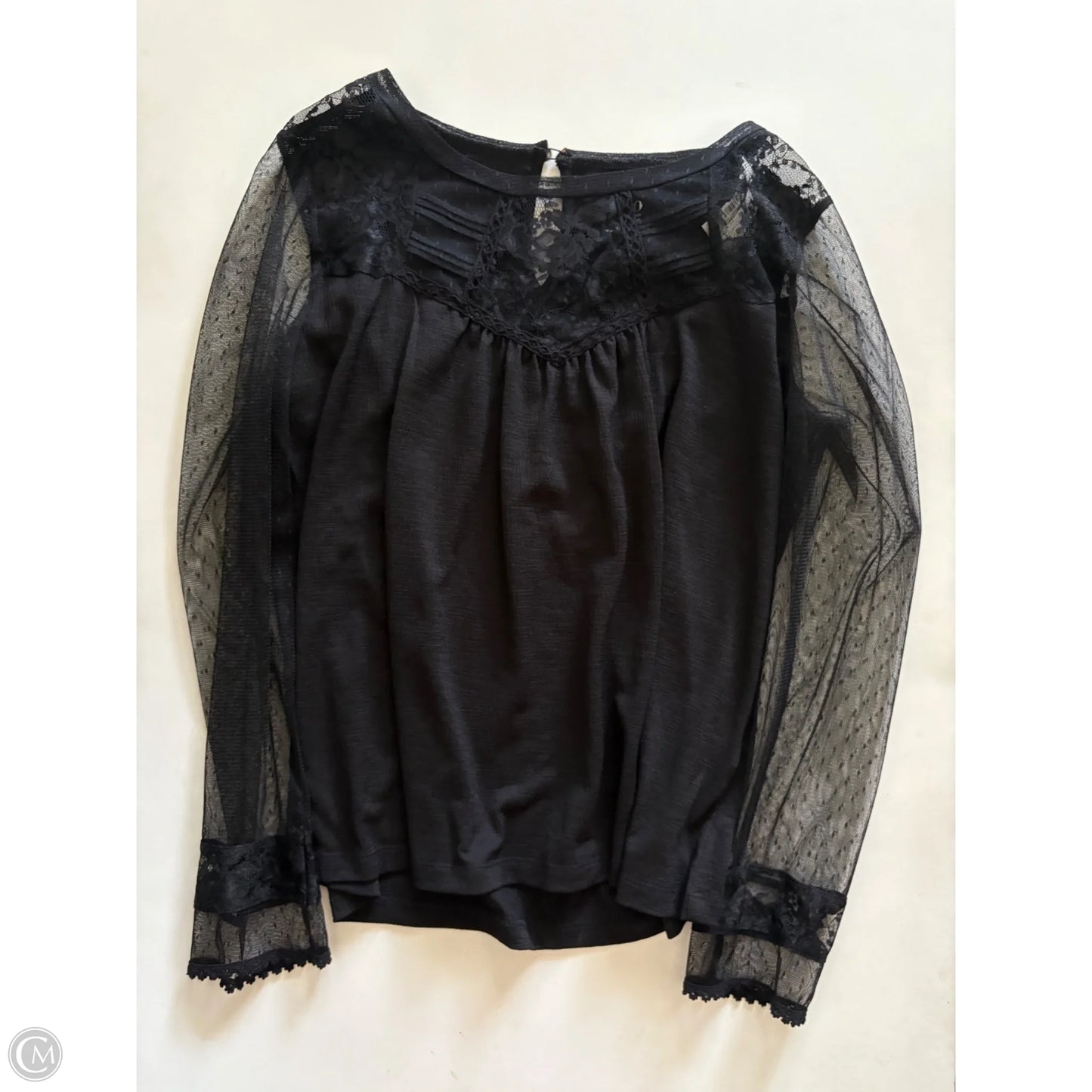 Blouse Long Sleeve By Soho Apparel In Black, Size: M
