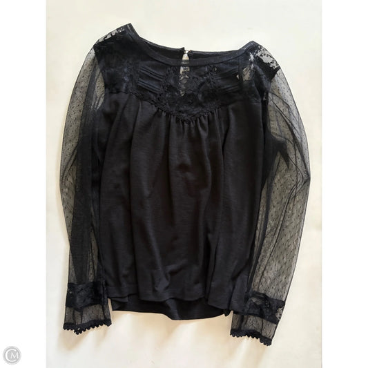 Blouse Long Sleeve By Soho Apparel In Black, Size: M