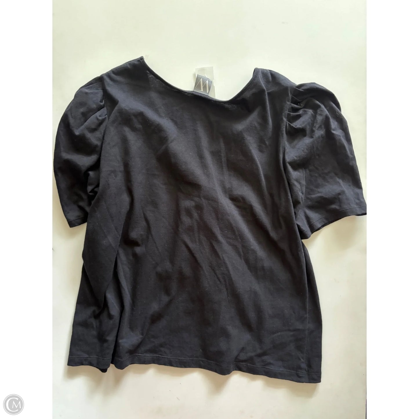 Top Short Sleeve By Worthington In Black, Size: Xl