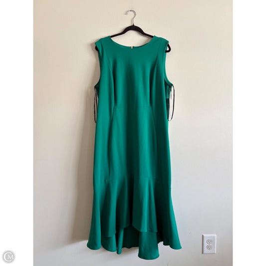 Dress Party Long By Calvin Klein In Green, Size: 18