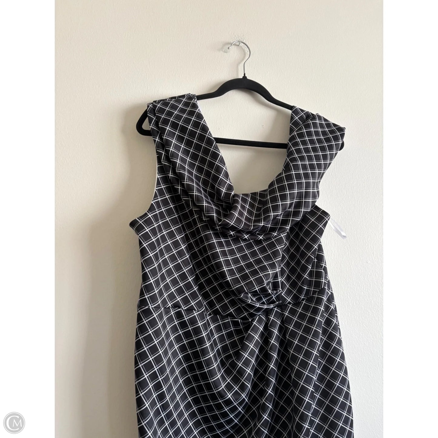 Dress Party Midi By Asos In Black & White, Size: 12