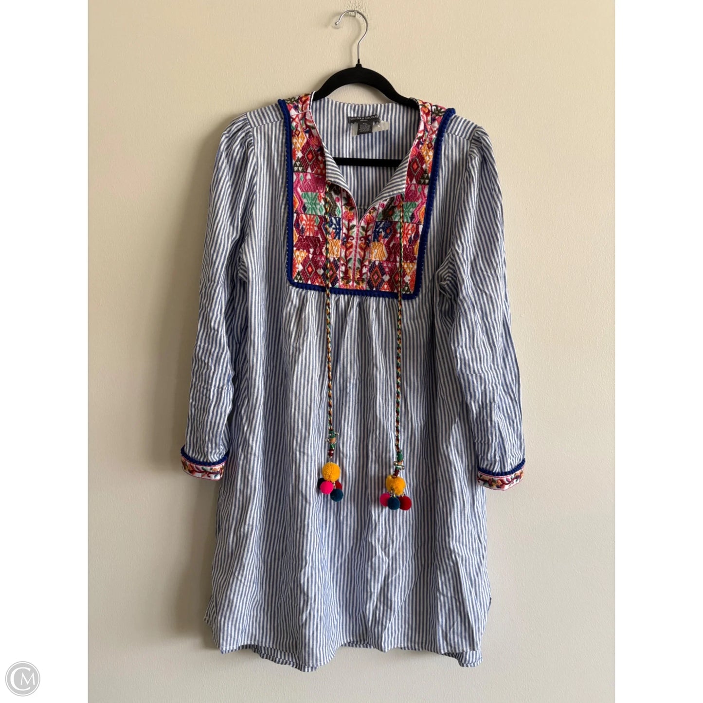Dress Casual Midi By Chelsea And Theodore In Striped Pattern, Size: Xlp