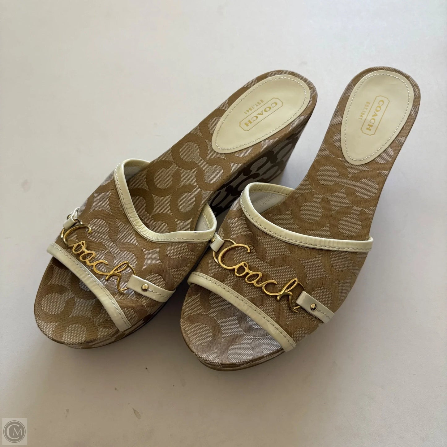 Shoes Designer By Coach In Tan, Size: 10