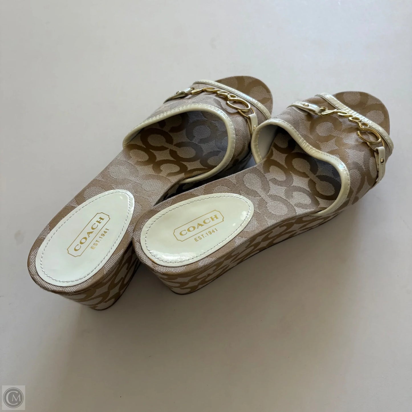Shoes Designer By Coach In Tan, Size: 10