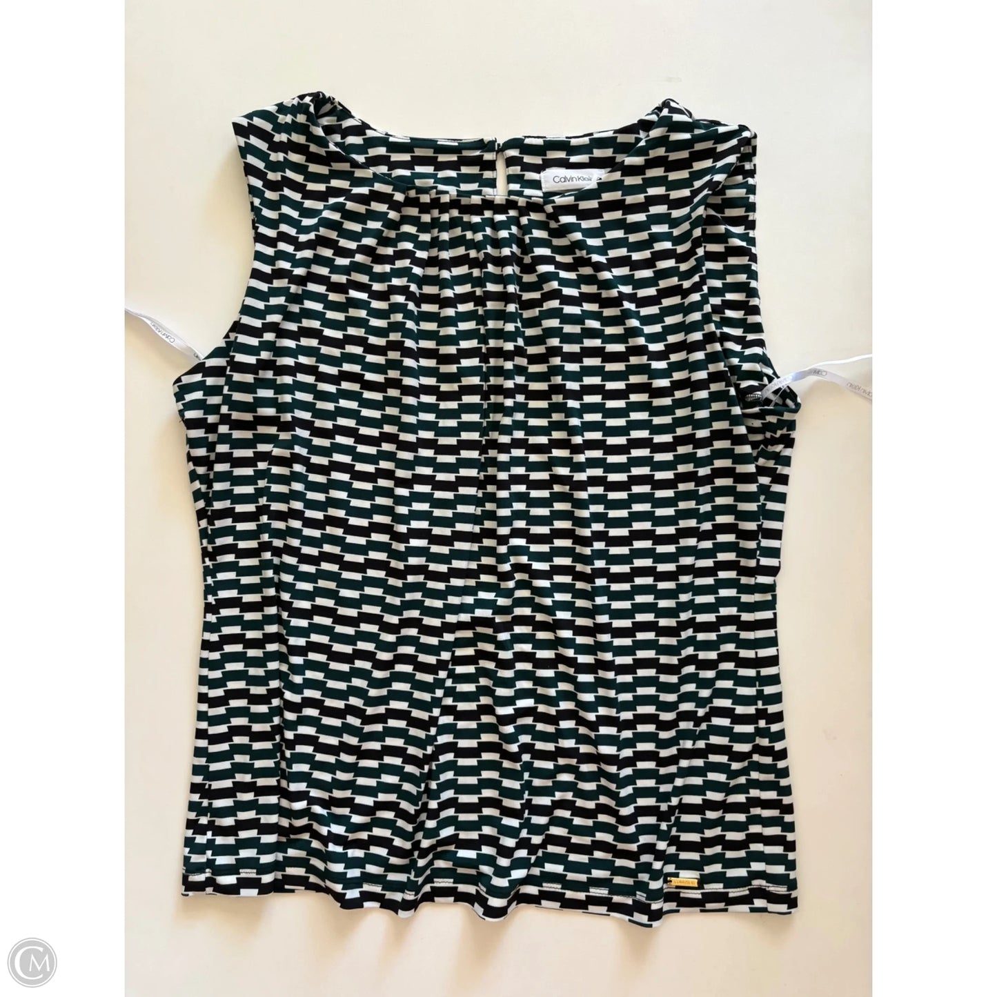 Blouse Sleeveless By Calvin Klein In Green, Size: Xl