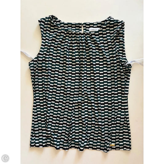 Blouse Sleeveless By Calvin Klein In Green, Size: Xl