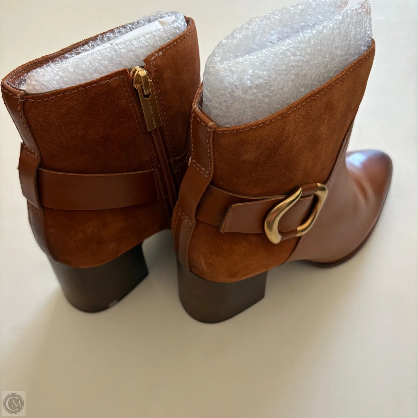 Boots Ankle Heels By Vince Camuto In Brown, Size: 7