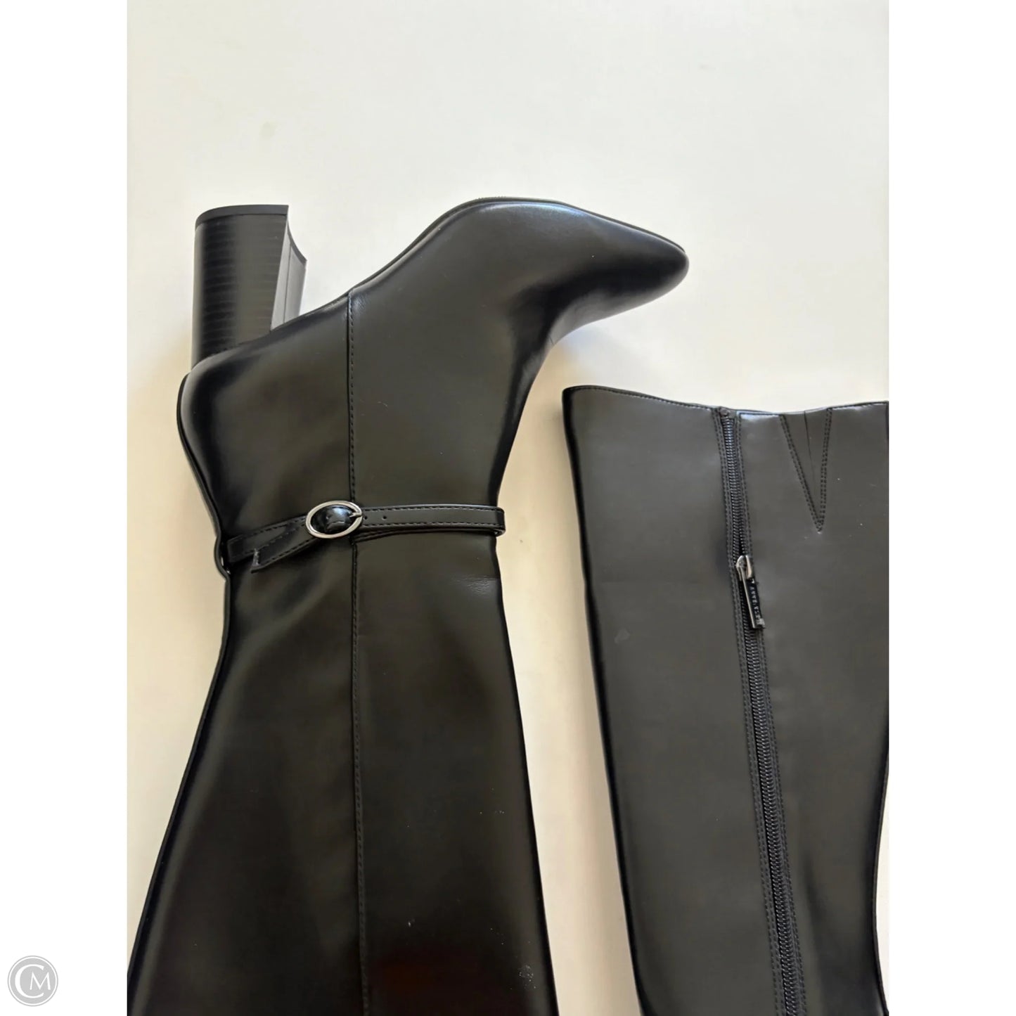 Boots Knee Heels By Anne Klein In Black, Size: 7