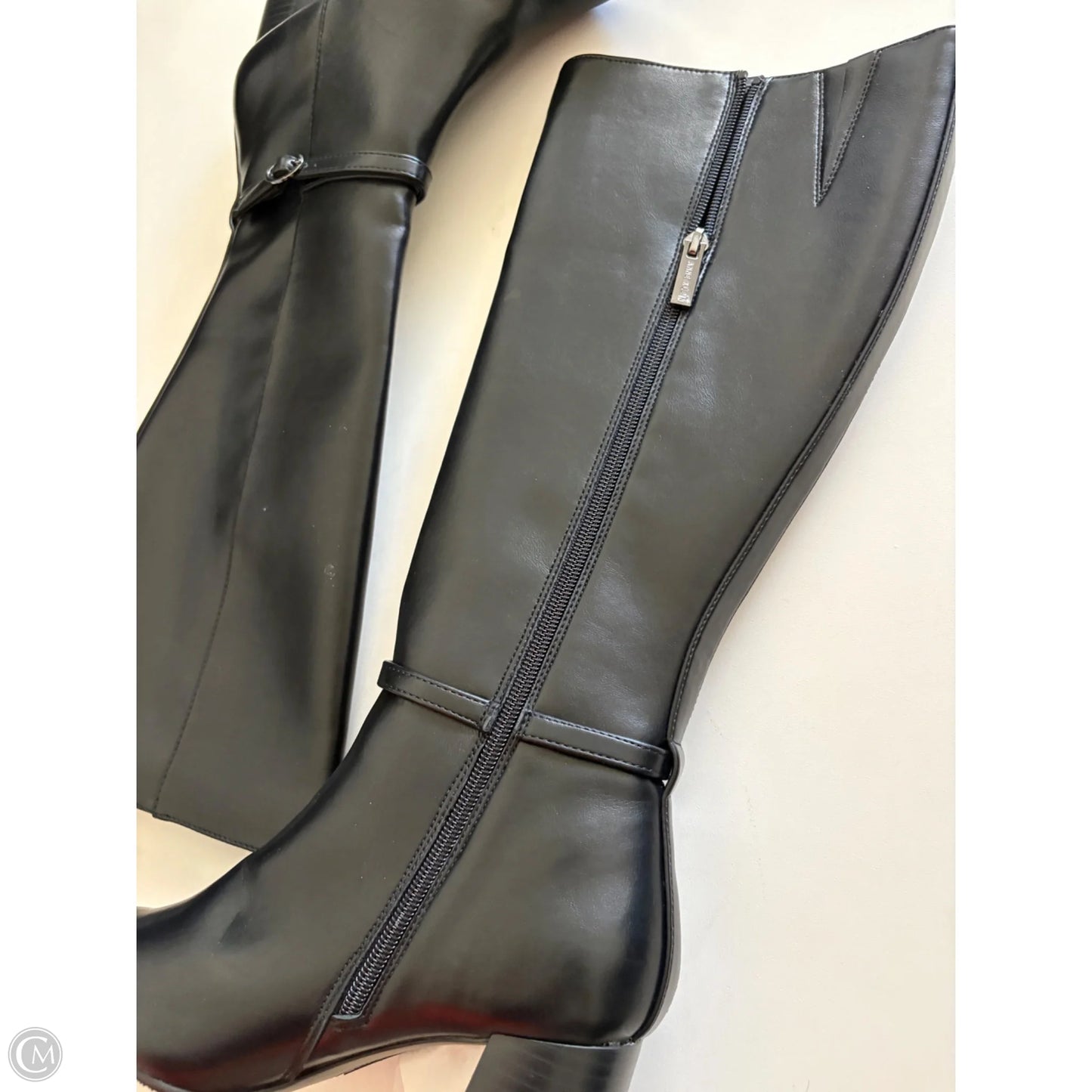 Boots Knee Heels By Anne Klein In Black, Size: 7
