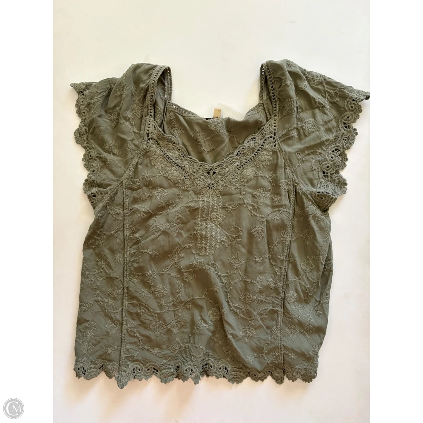 Top Short Sleeve By Democracy In Green, Size: Xs