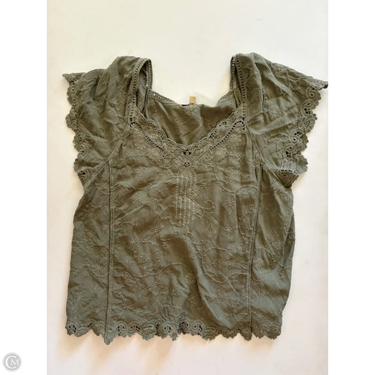 Top Short Sleeve By Democracy In Green, Size: Xs