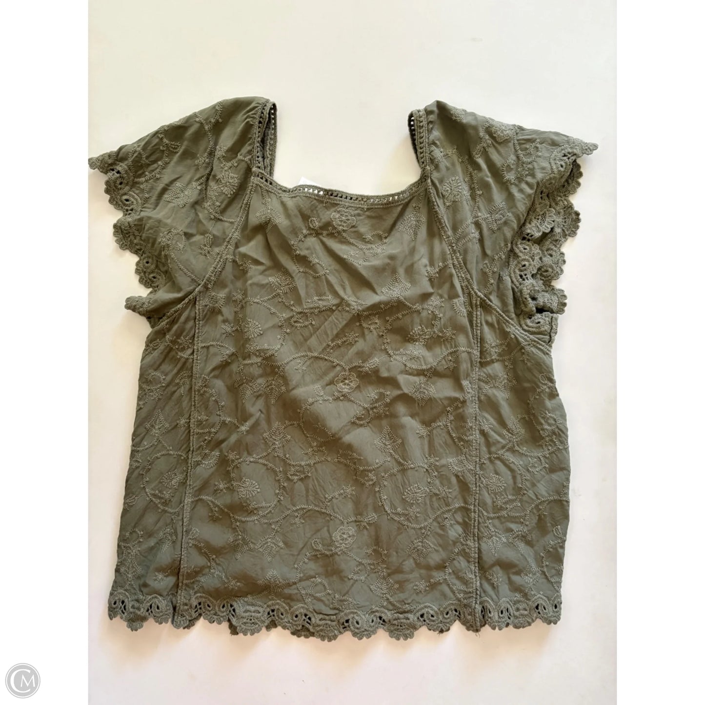 Top Short Sleeve By Democracy In Green, Size: Xs