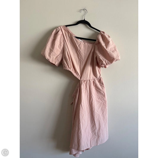 Dress Casual Midi By Kirundo In Peach, Size: L