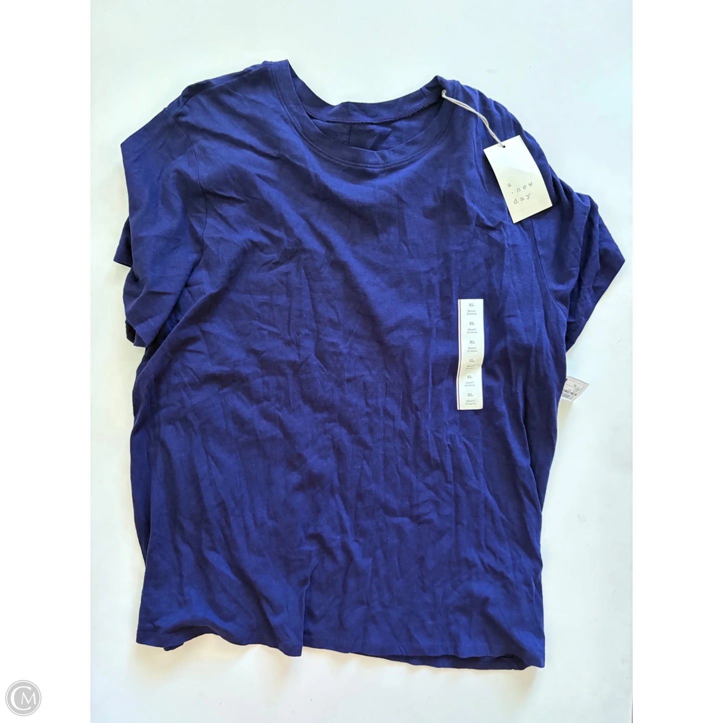 Top Short Sleeve By A New Day In Navy, Size: Xl