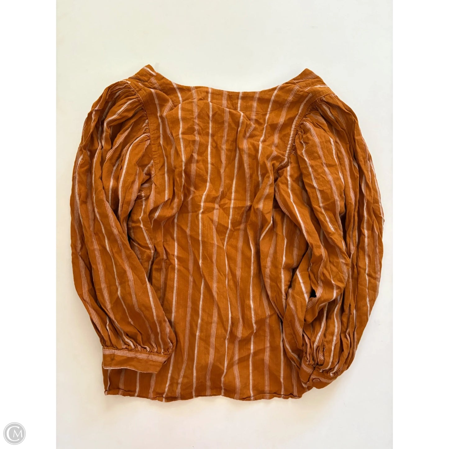 Top Long Sleeve By Ana In Striped Pattern, Size: M