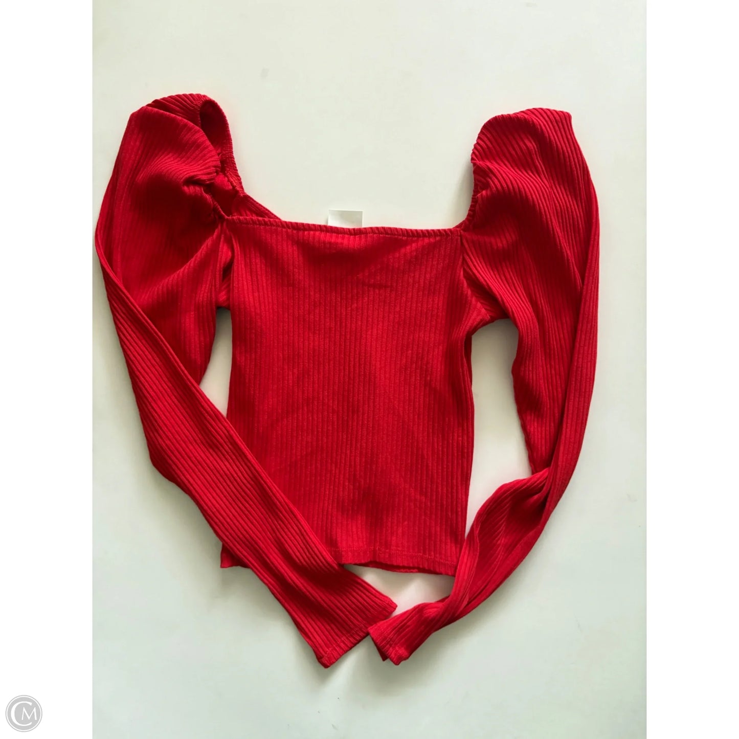 Top Long Sleeve By H&m In Red, Size: S