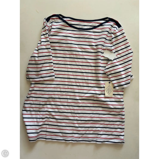 Top Short Sleeve By St Johns Bay In Striped Pattern, Size: Xlp