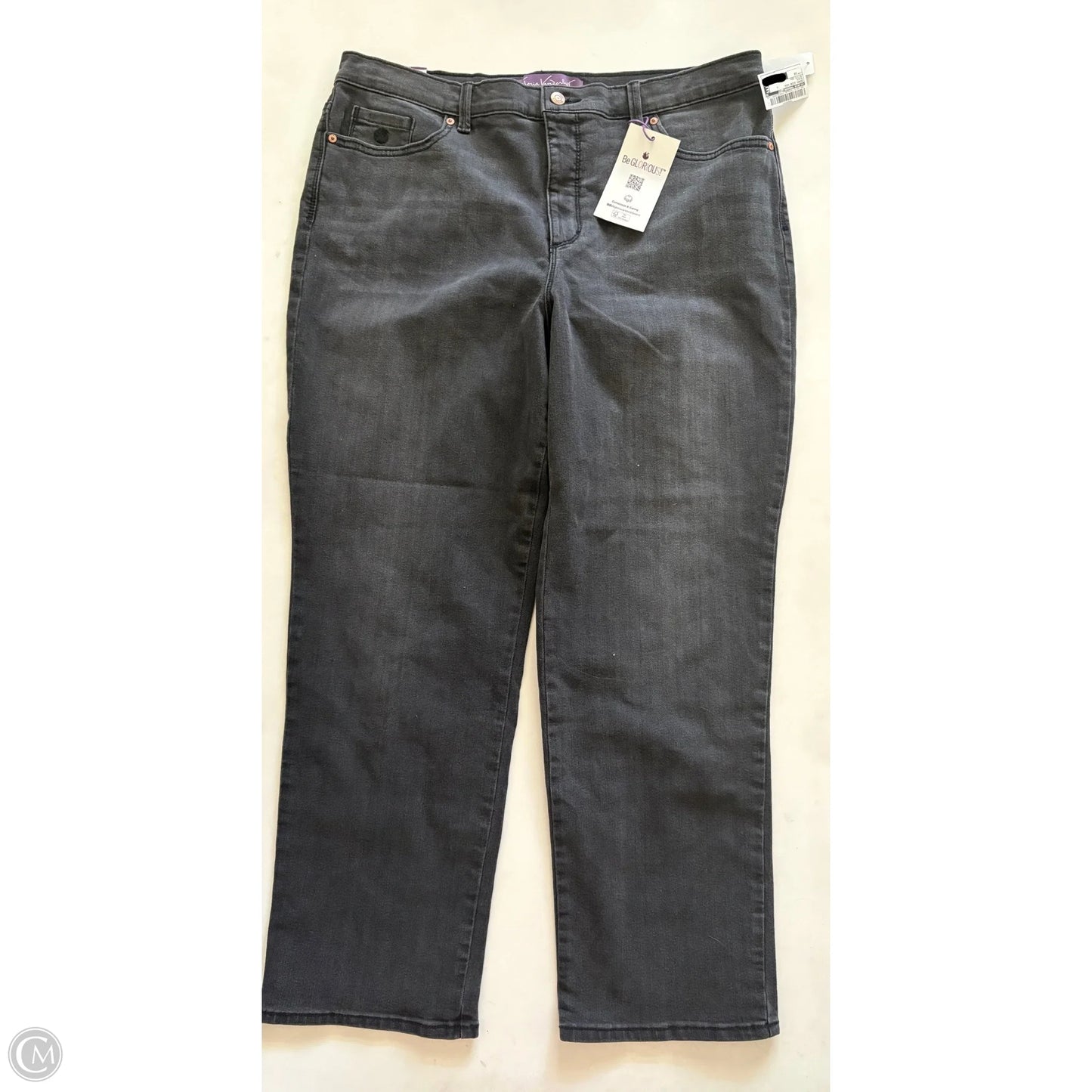 Jeans Wide Leg By Gloria Vanderbilt In Black, Size: 18