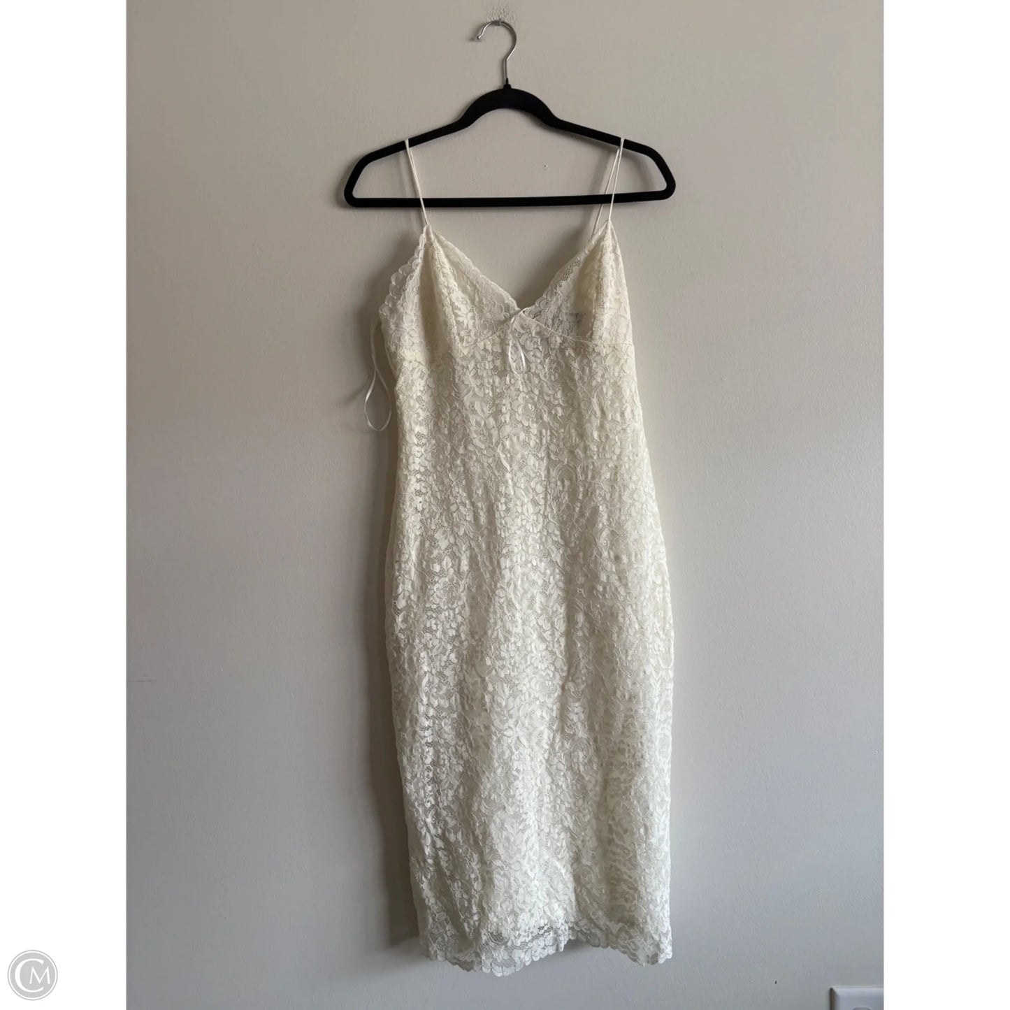 Dress Party Midi By Express In Cream, Size: M