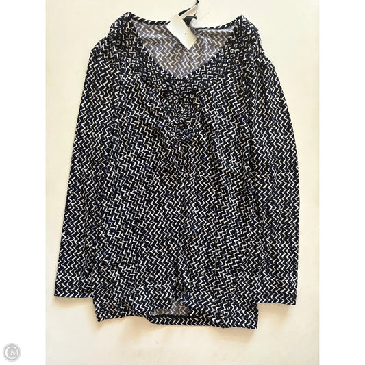 Blouse Long Sleeve By 41 Hawthorn In Navy, Size: L