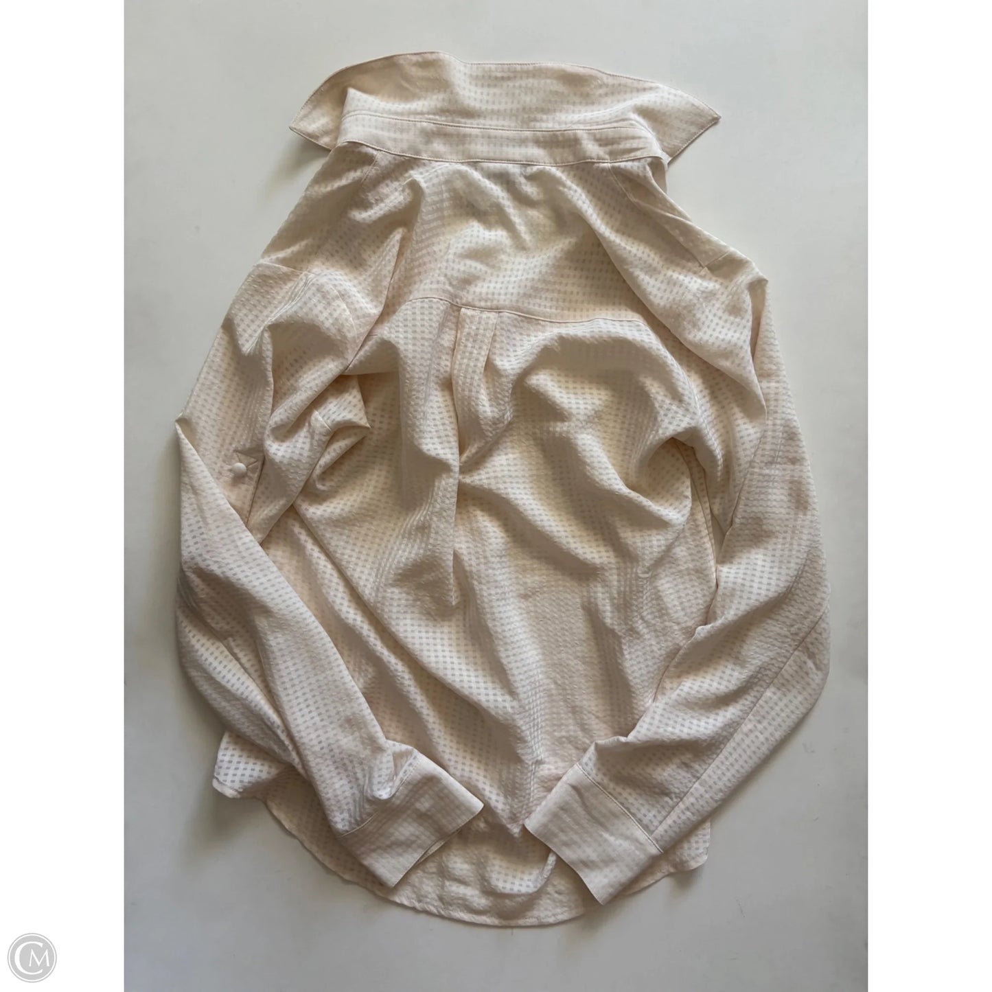 Blouse Long Sleeve By Express In Cream, Size: Xs