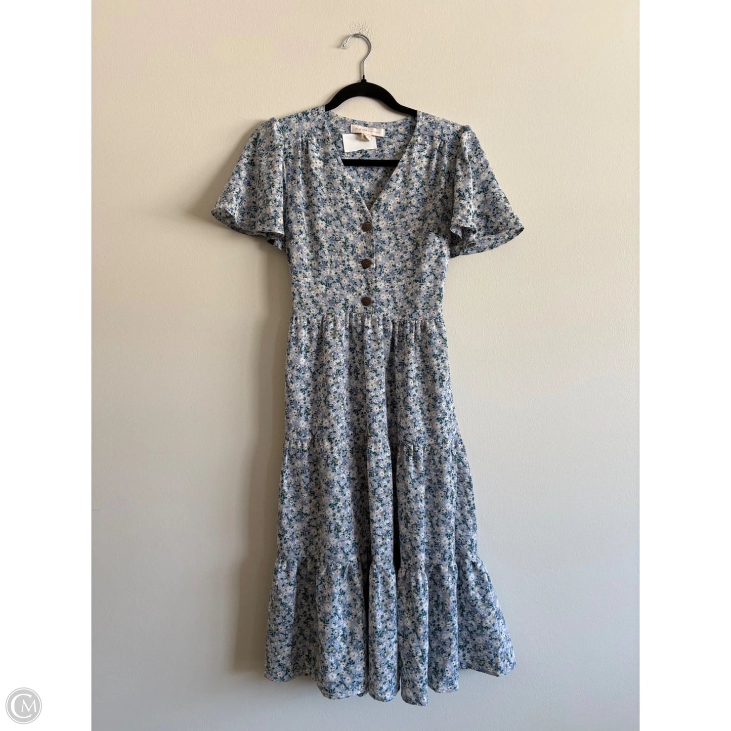 Dress Casual Midi By Monteau In Floral Print, Size: Xs