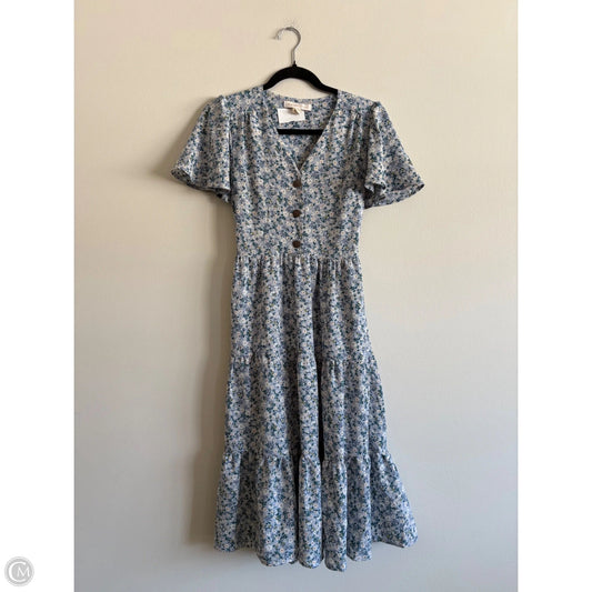 Dress Casual Midi By Monteau In Floral Print, Size: Xs