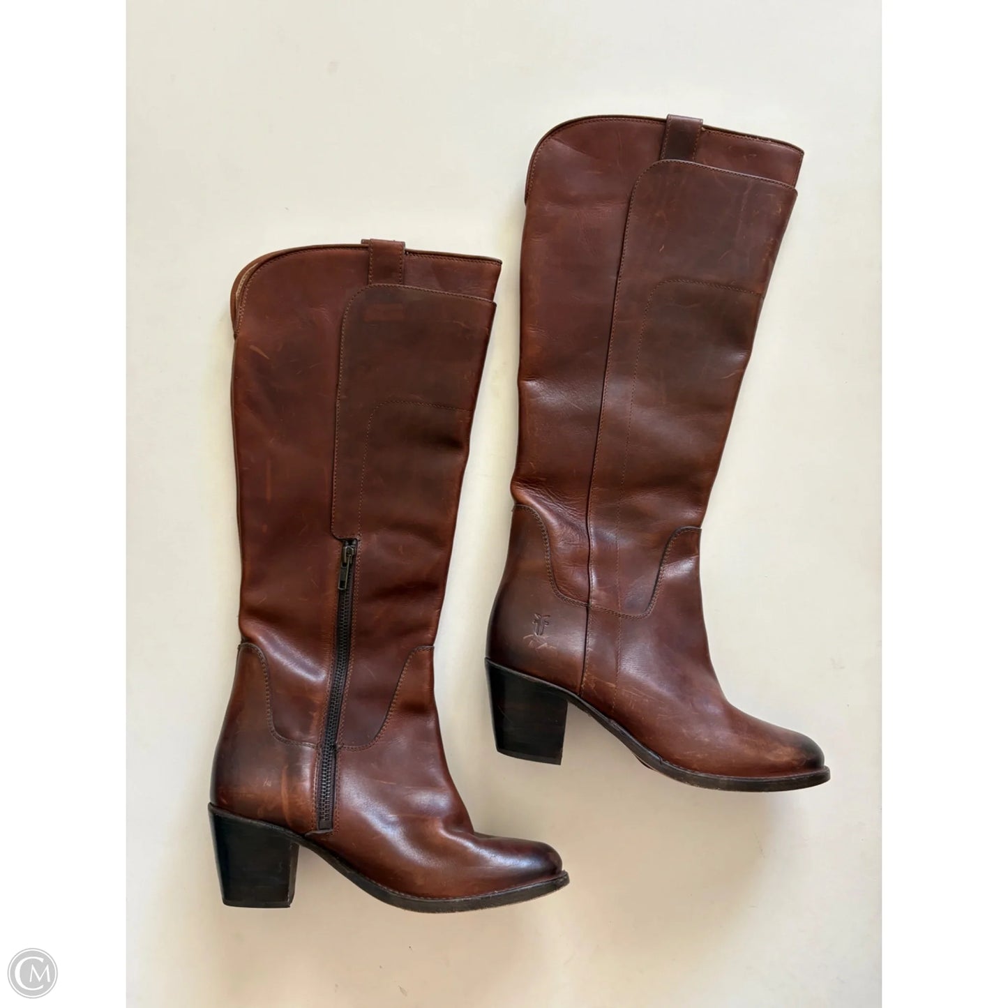Boots Designer By Frye In Brown, Size: 6