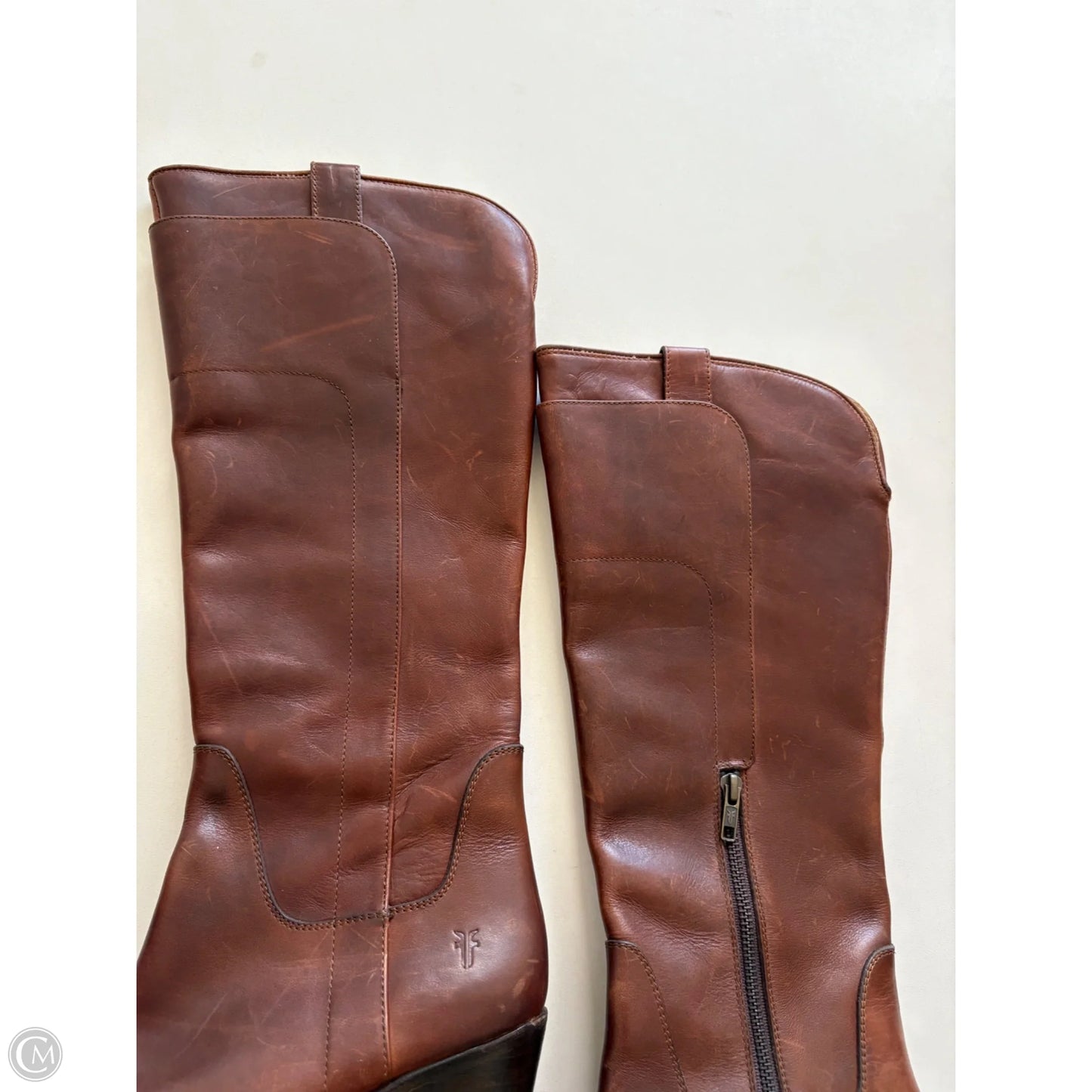 Boots Designer By Frye In Brown, Size: 6
