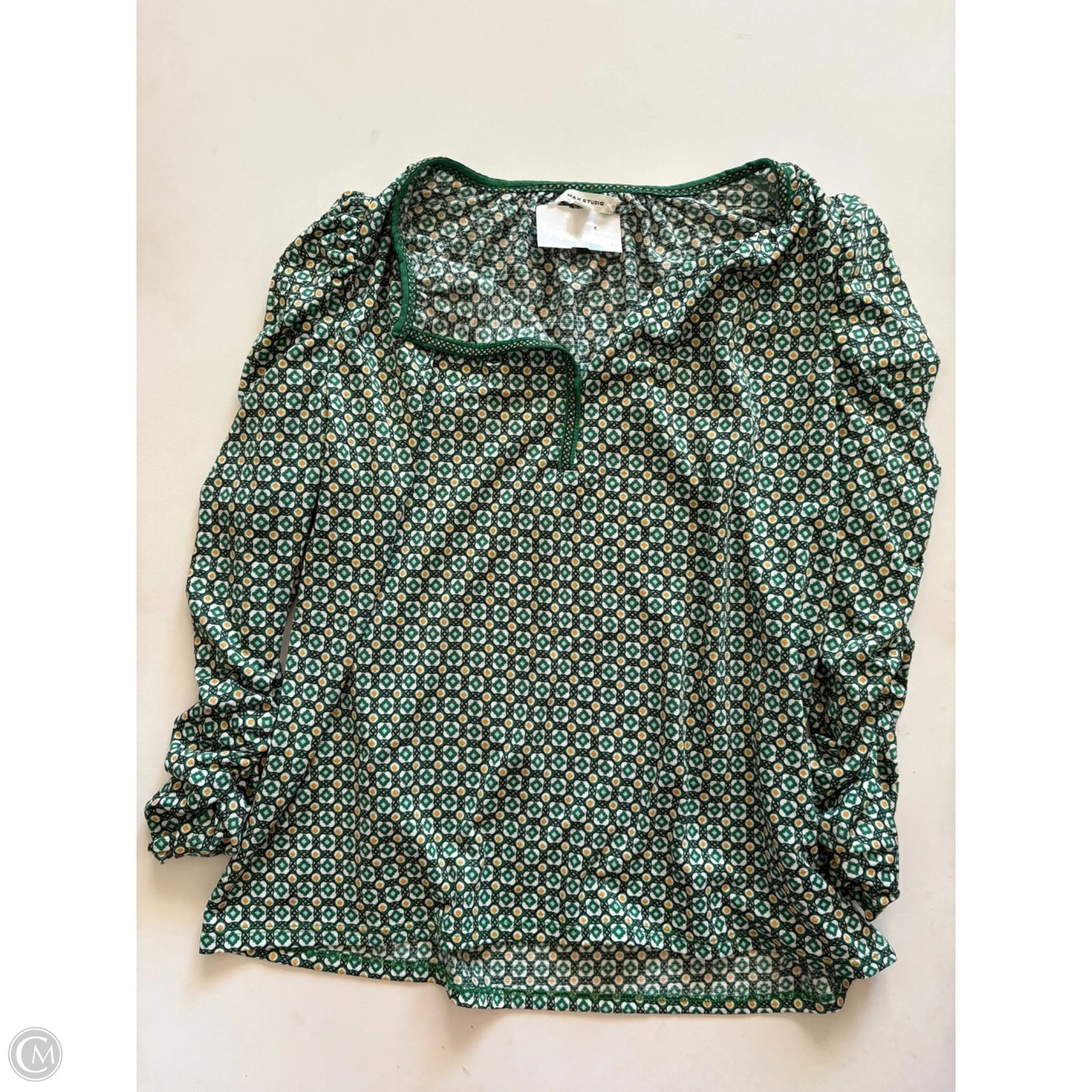Blouse Long Sleeve By Max Studio In Green, Size: M
