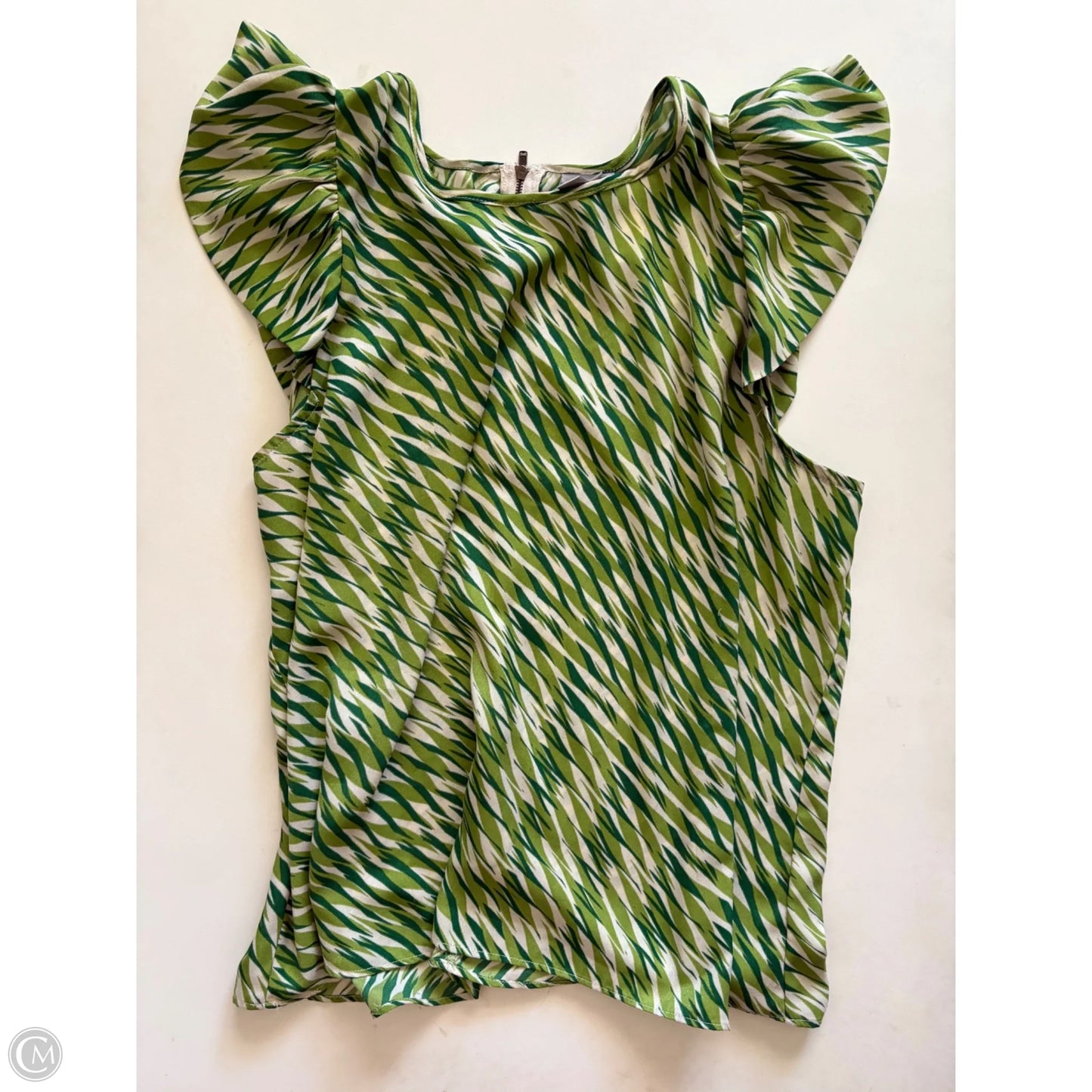 Blouse Short Sleeve By Worthington In Green, Size: Xl