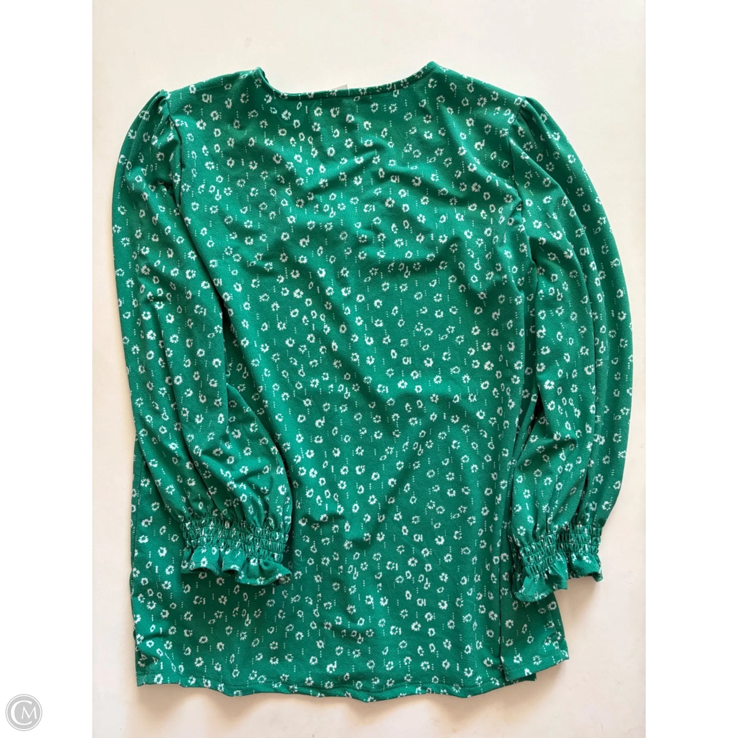 Blouse Long Sleeve By Adrianna Papell In Green, Size: M