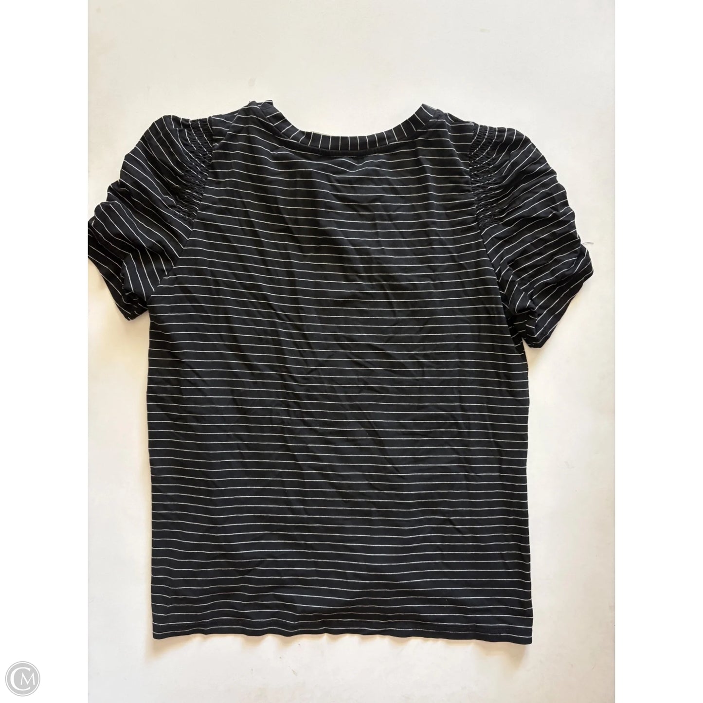Top Short Sleeve By Modern Works In Black & White, Size: M