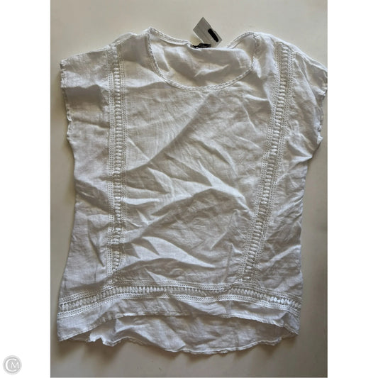 Top Short Sleeve By Alessia Pacini In White, Size: M