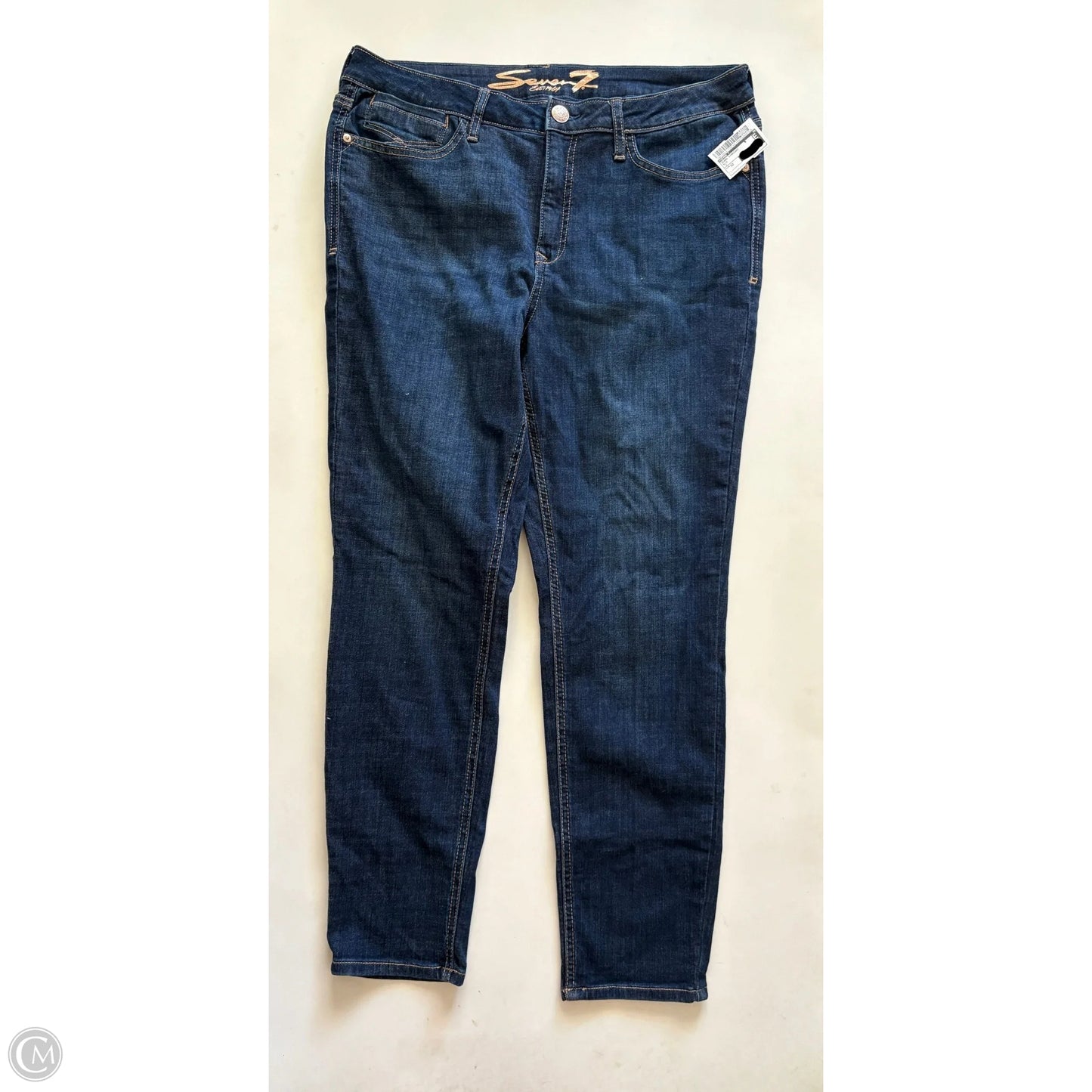 Jeans Straight By Seven 7 In Blue, Size: 12