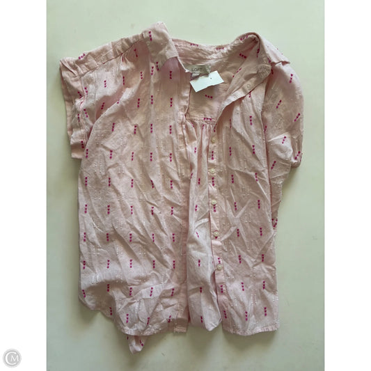 Top Short Sleeve By Loft In Pink, Size: S