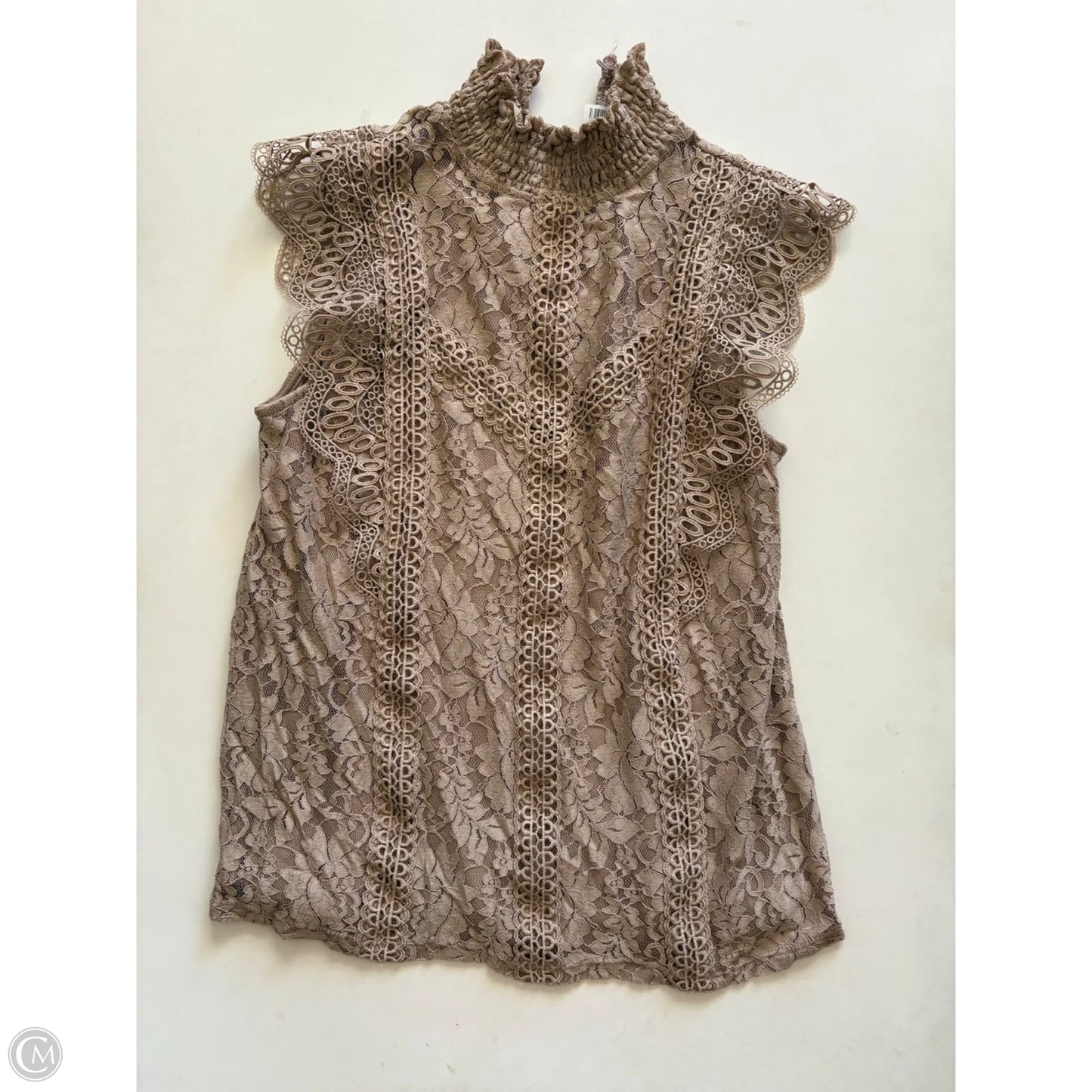 Top Sleeveless By Cable And Gauge In Brown, Size: S