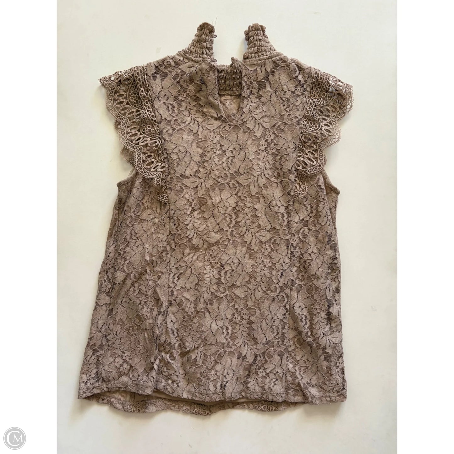 Top Sleeveless By Cable And Gauge In Brown, Size: S